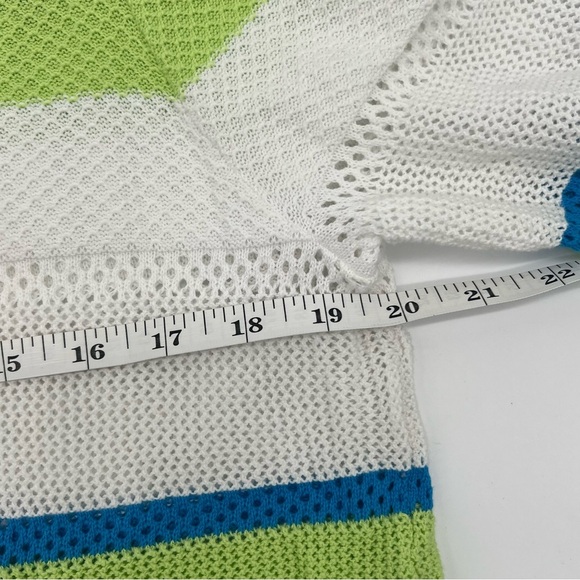 Christopher & Banks Striped Open-Knit Zip Hoodie – Size L – 100% Cotton – NWT - Picture 6 of 11